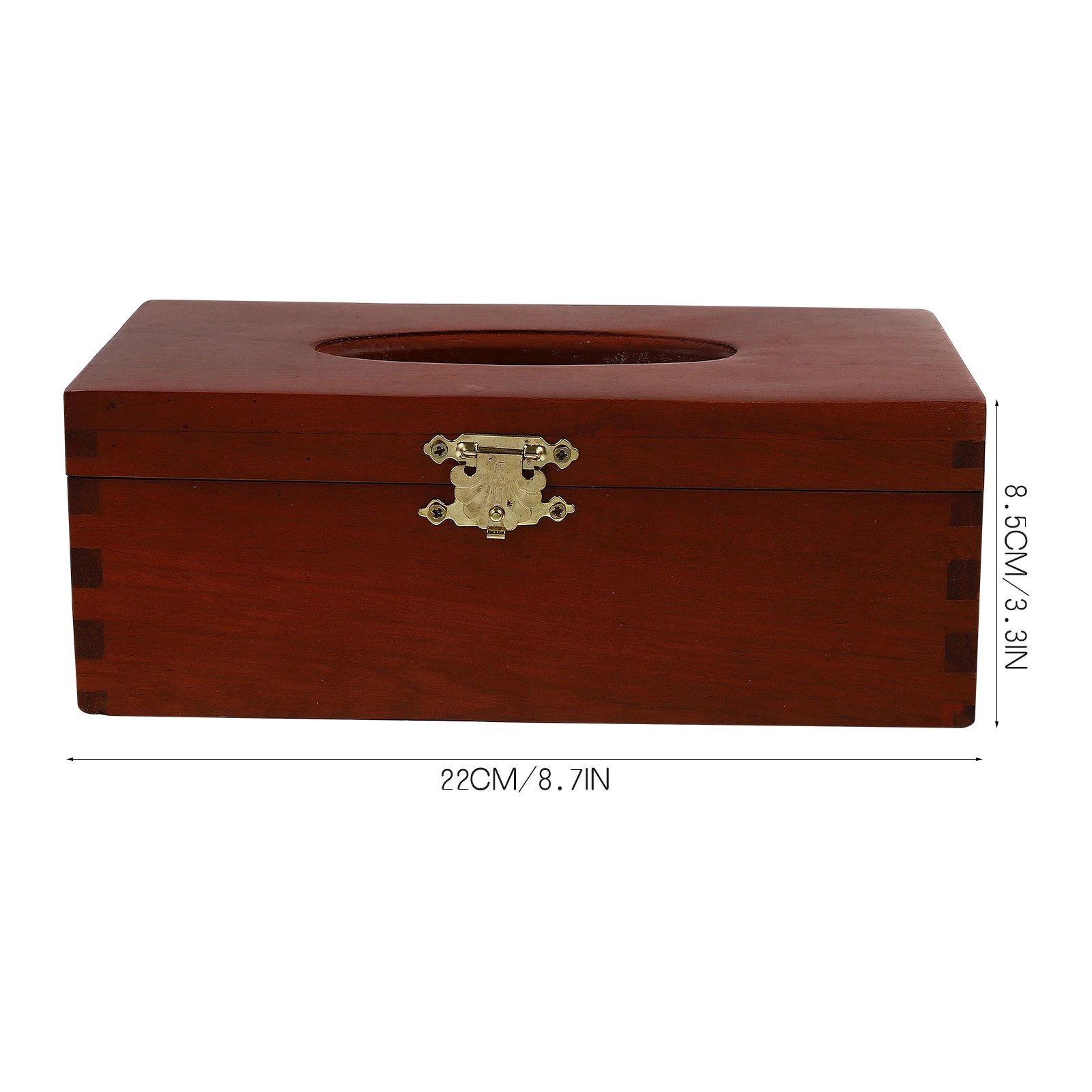 

Solid Wood Home Bathroom Napkin Vintage Red Practical Container Multi-Purpose Tissue Storage Supply Paper Holder Case