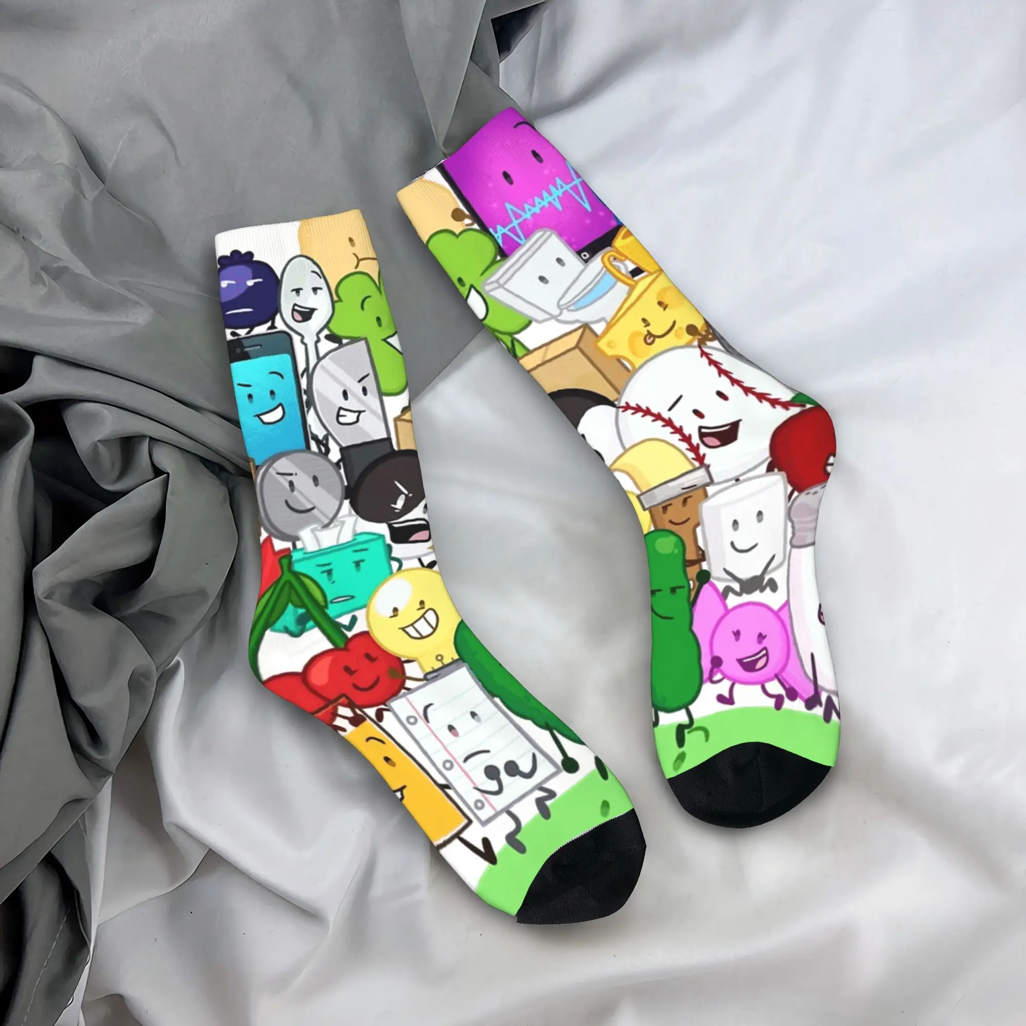 

Чулки для отдыха BFDI Battle for Dream, мужские носки, качественные забавные носки, осенние противоскользящие носки с принтом для бега, подарок