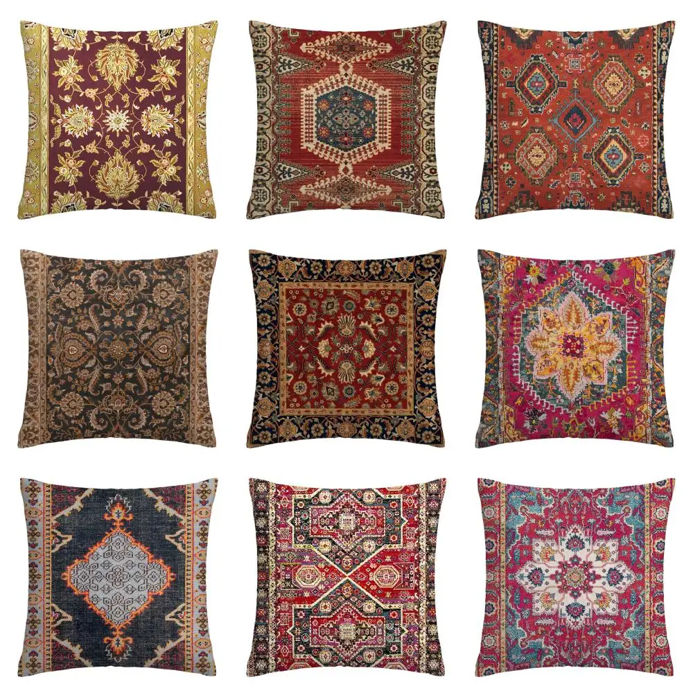 Retro ethnic pillowcase, Moroccan style cushion cover, sofa decoration cushion cover 50x50 can be customized for home decoration