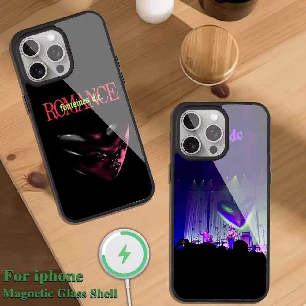 

F-Fontaines D-DC Romance Phone Case For Magnetic Wireless Charge Cover For iphone 16 15 14 13 12 11 Pro Max Plus Coque