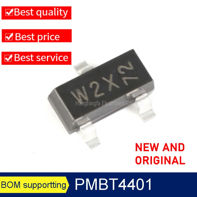 3000PCS/Lot Original PMBT4401 PMBT4403 Marking W2X t2T SOT23 40V 600MA  SMD Triode NEW