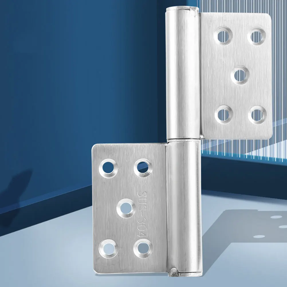 

2Pcs Stainless Steel Hinges 5 Inch 2 5mm Thick Durable Detachable Flag for Doors Windows Cabinets Heavy Duty Lift Off Fireproof