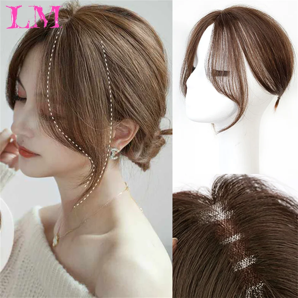 

LM Synthetic Hair Natural Forehead Fringes Hair 3D French Bangs Wig for Women Hair Pieces Head Curtain Piece Eight Shaped Bangs