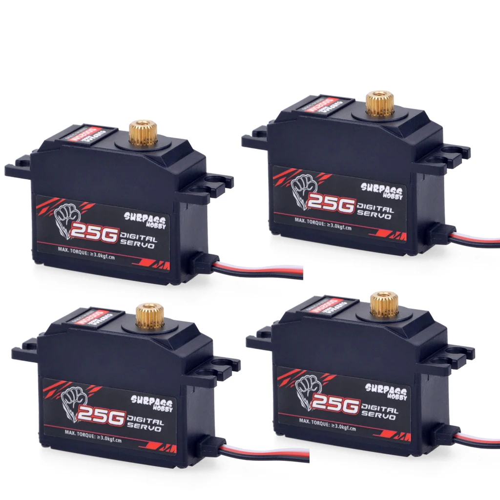 SURPASS Hobby Digitale Servo 9G 17G 25G Metal Gear micro Servo Hoog Koppel 4.8-6V voor 1/8 1/10 RC Auto Vliegtuig Robot Zweefvliegtuig