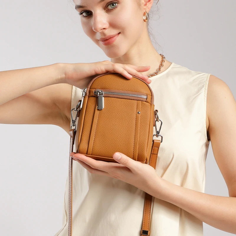 

Toptrends Retro Genuine Leather Mini Crossbody Bags For Women 2025 Luxury Designer Shoulder Purses Travel Phone Ladies Handbags