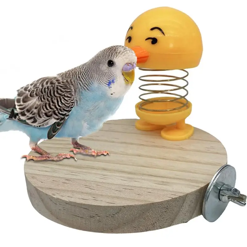 Bird Spring Toy For Cage Parrot Chew Ball Foraging Parakeet Toys Cartoon Parrot Chew Toys Cage Decoration For Budgerigar Conure