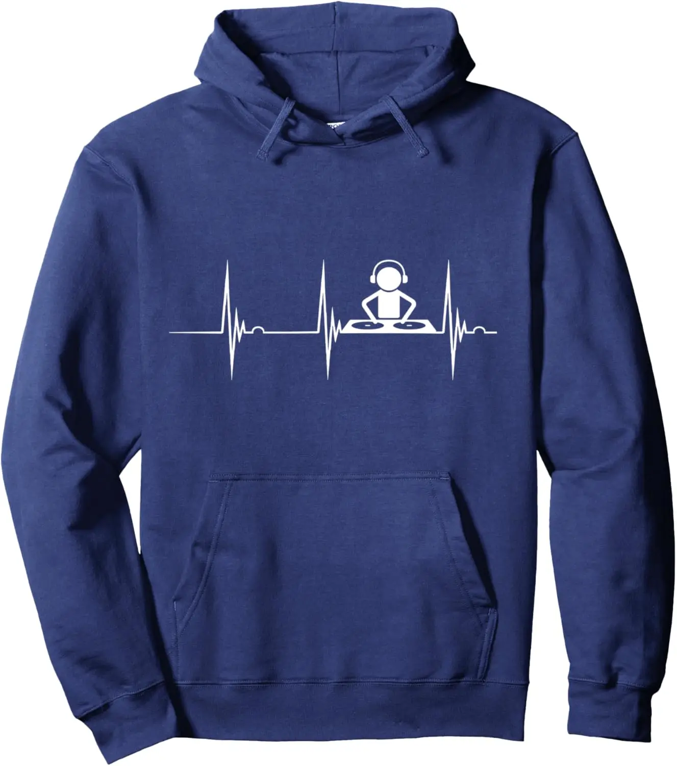 Sudadera con Capucha Unisex de Otoño para Productor Musical, DJ, con Diseño de Latido de Corazón, ECG, Pulso, Consola de Mezclas, Estilo Urbano, Divertida