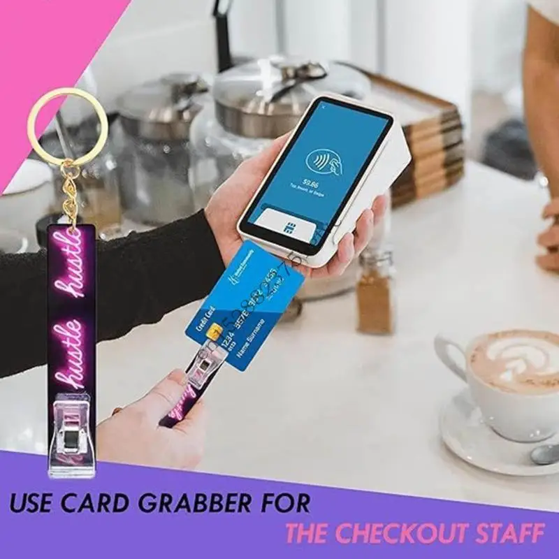 D0UF 3 PCS Card Cardbers Credit Card Card -chiek for Long Nails ATM Card Clip Clip #4