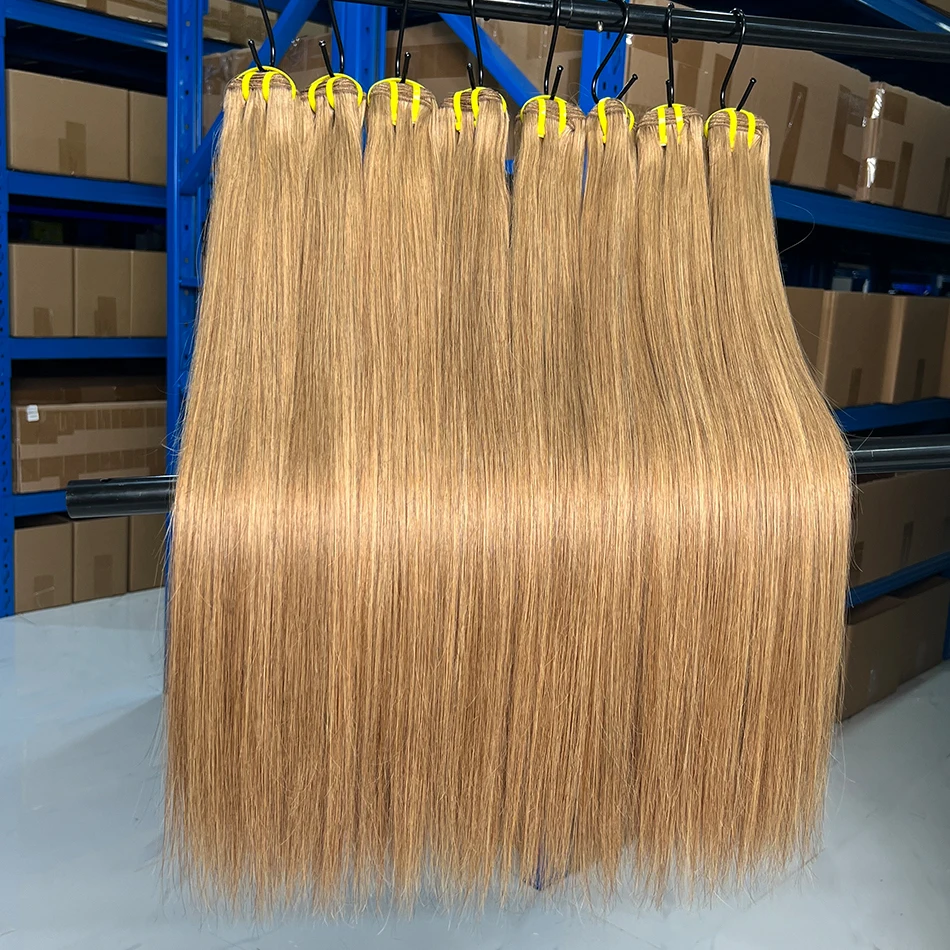 #8 Color Straight 100% Human Hair Bundles Double Weft Vietnamese Virgin Hair Weaving Extensions 100grams 1/2/3/4 Bundle Deal