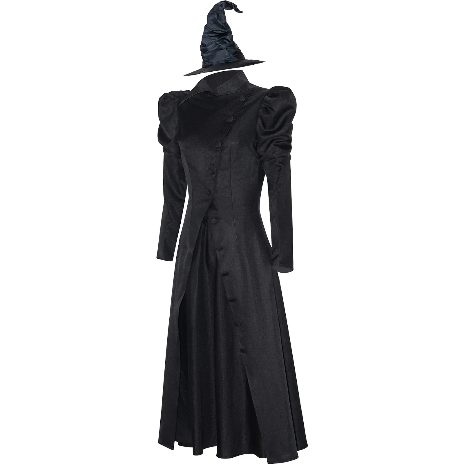 Movie Wicked Elphaba Cosplay Costume Adult Women Witch Dress Hat Uniform Wizard Robe Accessories Halloween Carnival Outfits