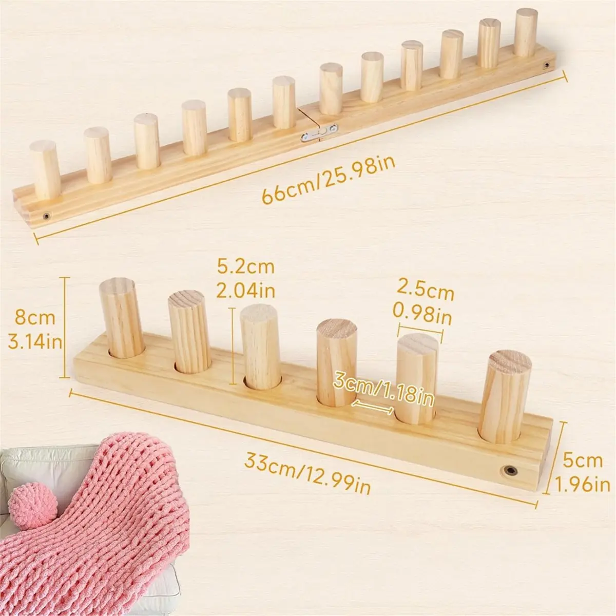 

Деревянный набор для одеял, 39-дюймовый DIY ручной работы Extra Jumbo, массивная пряжа, инструмент для вязания крючком, изготовление одеяла [2026 MOCC]