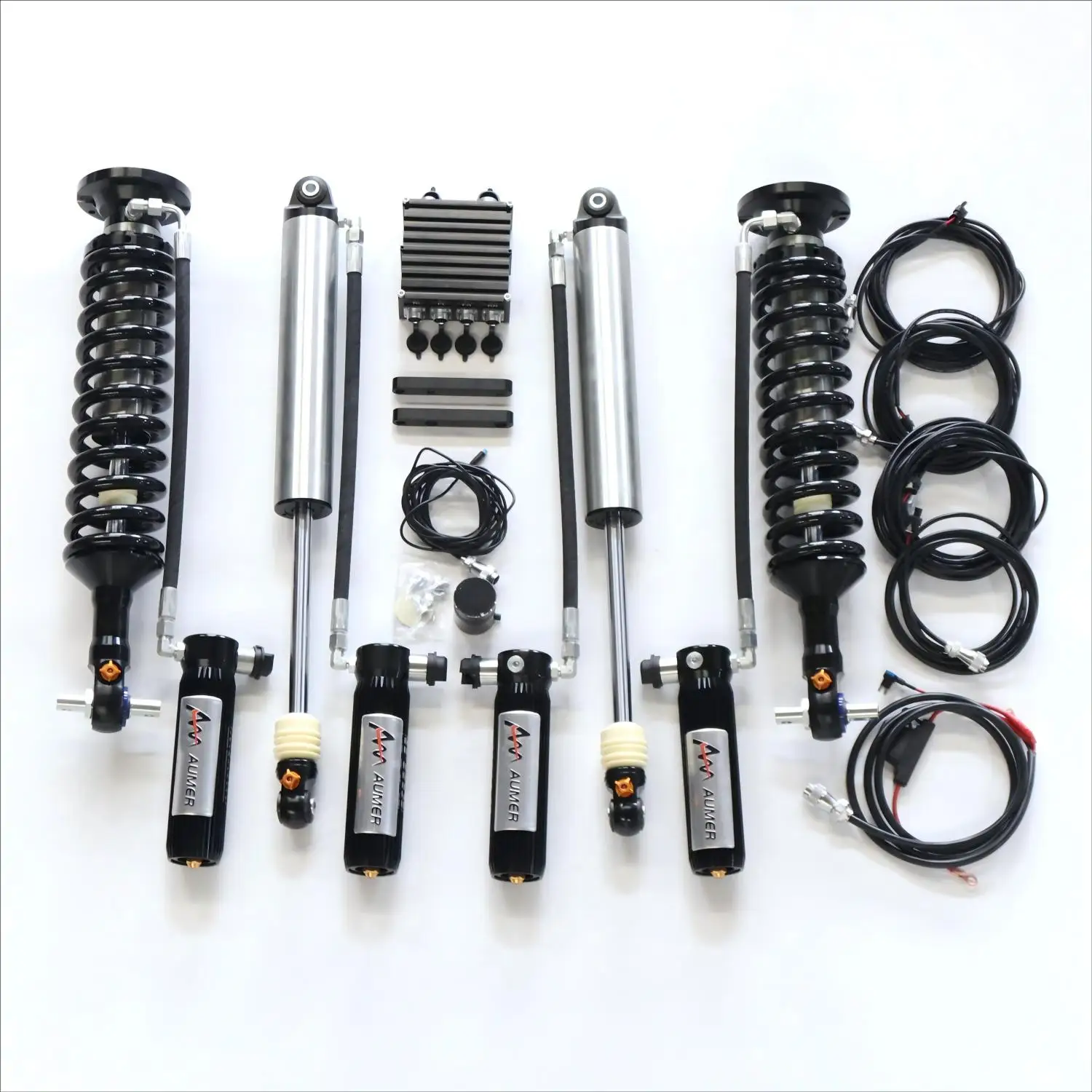 Aumer Off Road Damping Force Electronic Adjustable Shock Absorber Remote Reservoir 4x4 Suspension Lift Kit For FORD 2015+ F150