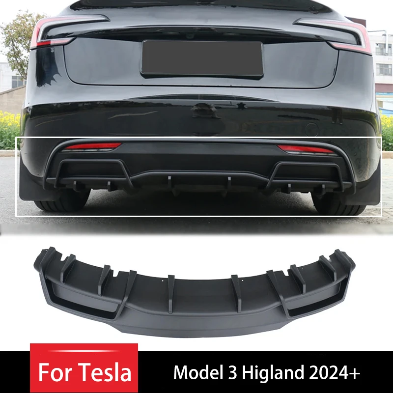 

Диффузор для заднего бампера, разветвитель для подбородка губ для Tesla Model 3 Higland 2024 + комплект для настройки тела, обновленные аксессуары, объемный задний бампер