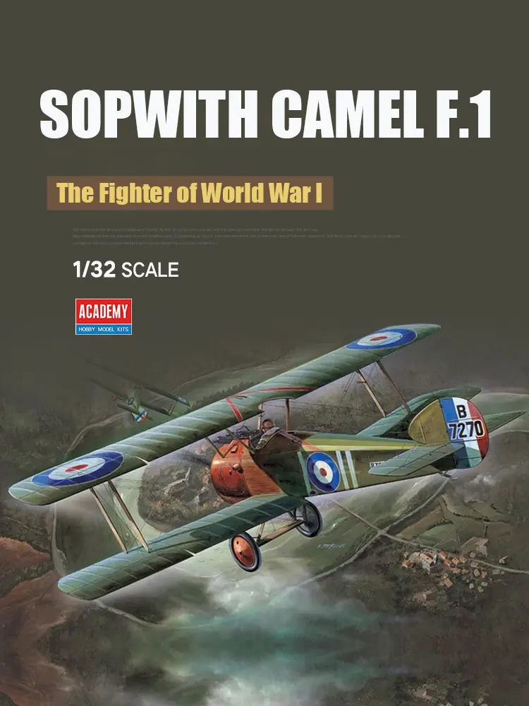 

Academy Assembly Aircraft Model Kit 12109 Sop with CAMEL F.1 1/32