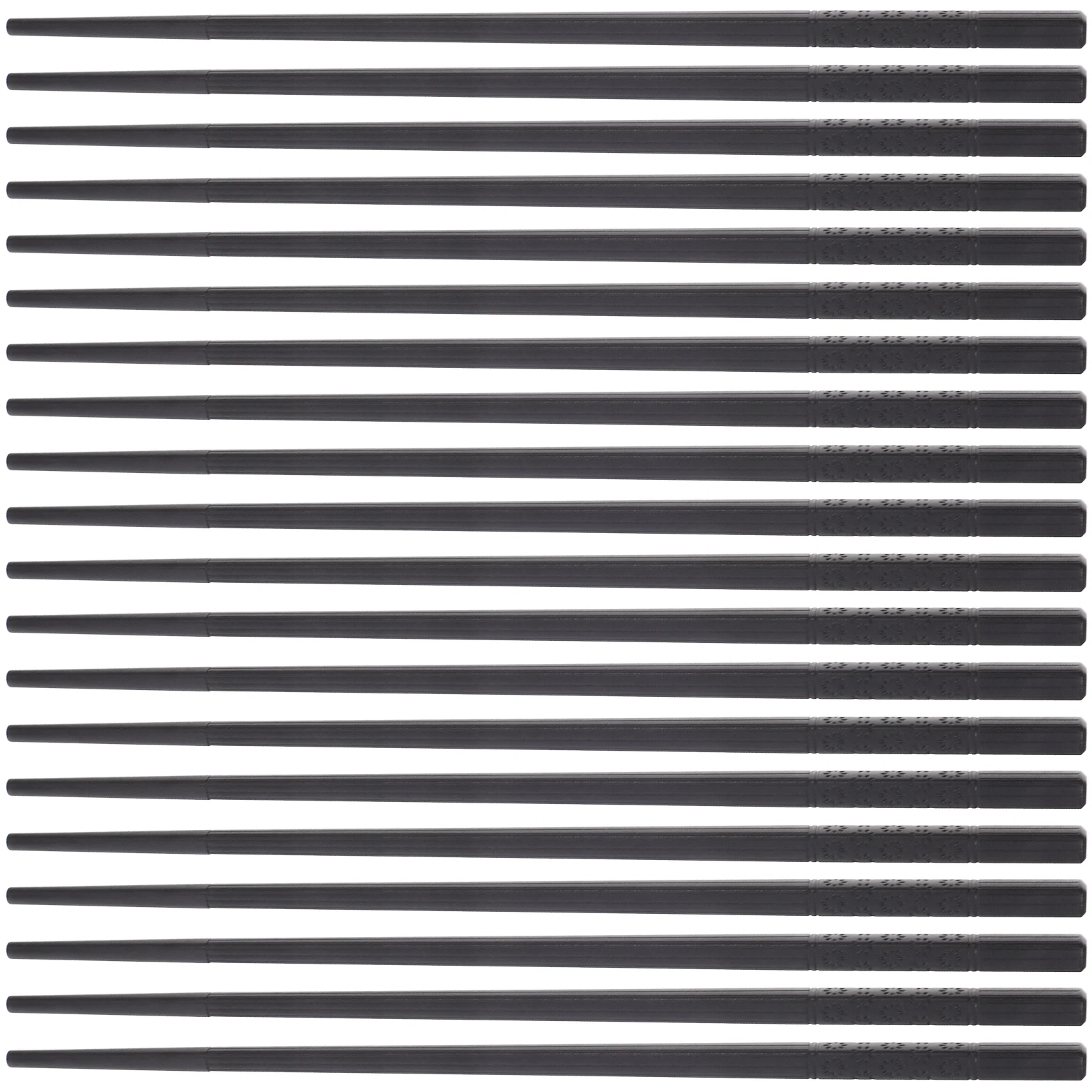 

10pcs 10 Pairs Black 24 Hexagonal Japanese Chopsticks Kitchen Restaurant Dishwasher Safe Fiberglass Reusable Non Slip