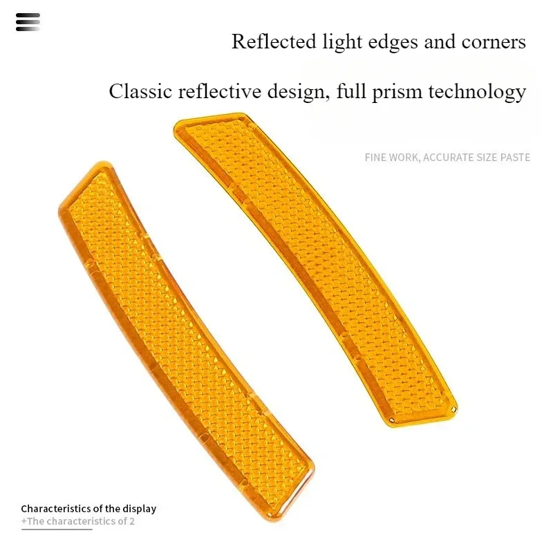 عجلة الحاجب عاكس ملصق ل تسلا/SUV/سيدان/الطرق الوعرة/MPV عجلة المصد الأمامي الجسم تحذير التصحيح اكسسوارات السيارات العالمية