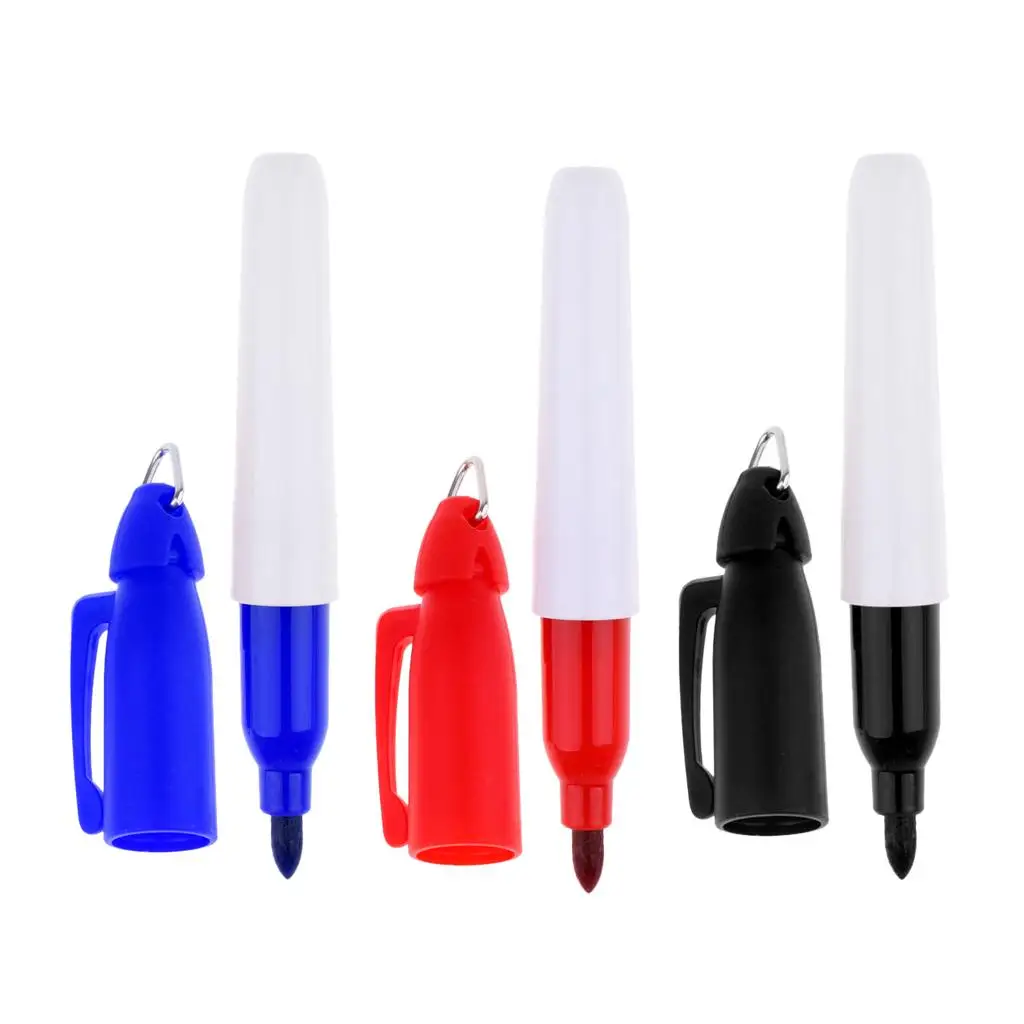 3Pcs Universal Mini Golf Marker Pens Template Drawing Alignment Tool for Outdoor Golf Sports