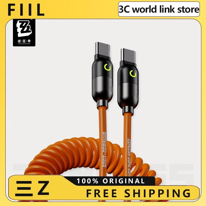 

Оригинальная линия передачи данных MiHoYo Zenless Zone Zero Apple, кабель для быстрой зарядки данных TypeC TypeC-Lightning Spring, быстрая зарядка, косплей