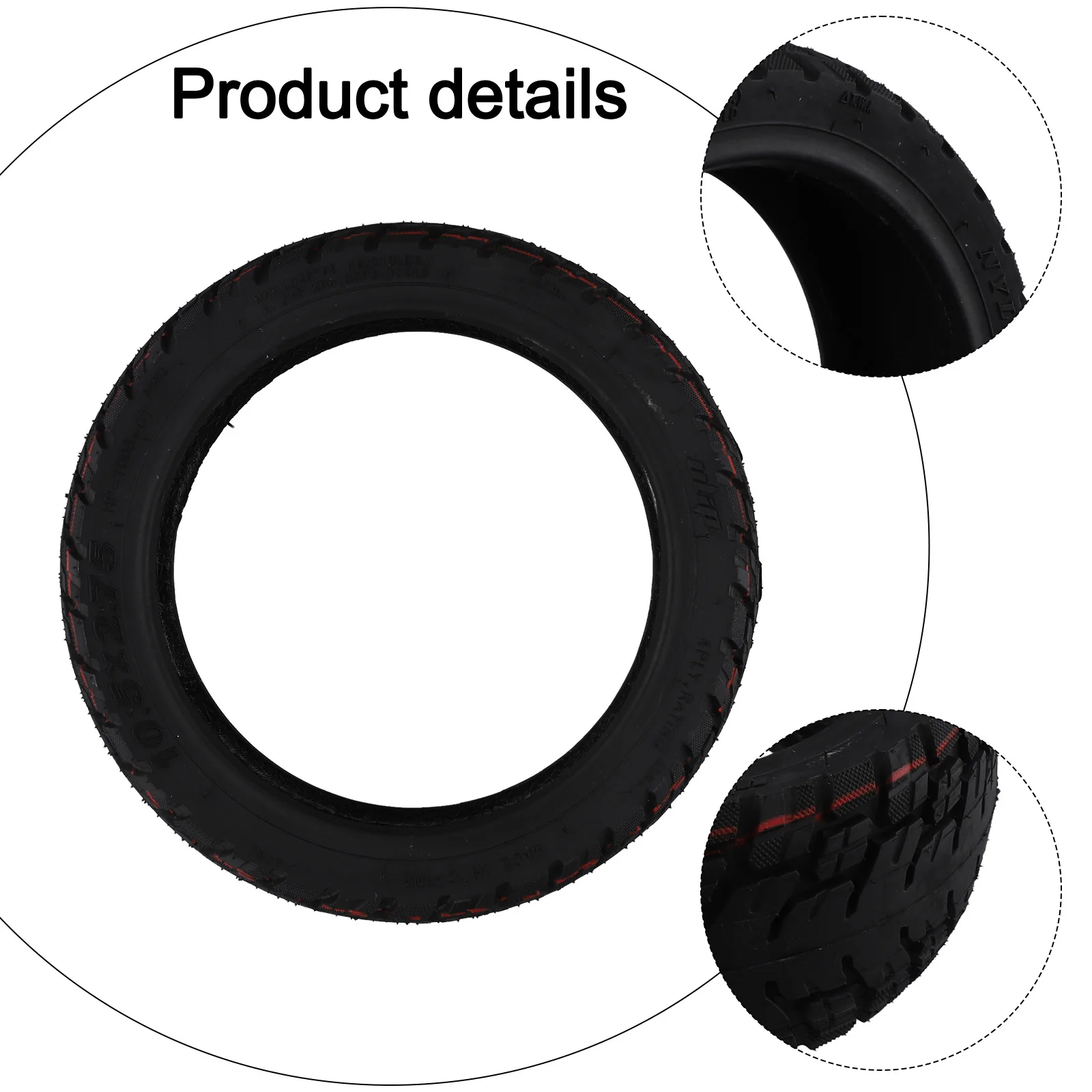 10inch 10.5*2.75 Off-road Outer Tire For Ninebot P65 P100S Electric Scooter Electric Scooter Front Rear Tyre Wheel Parts Scooter