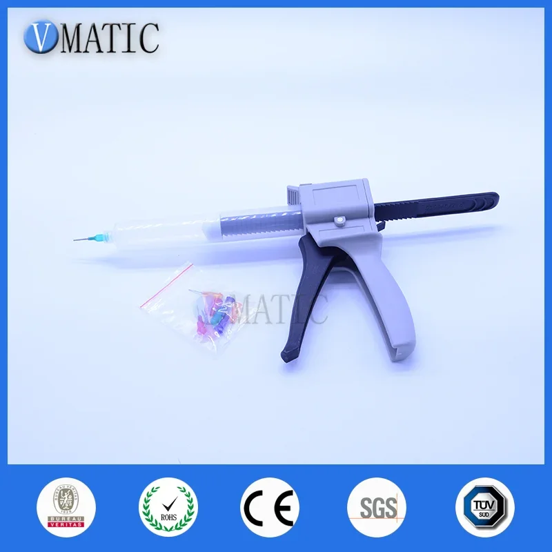 Free Shipping 55 cc 55 ml UV Glue Dispensing Cartridge Syringe Gun With Syringe & Stopper / Cover