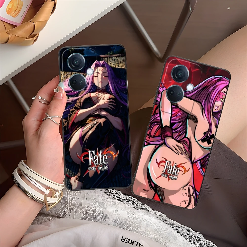 Fate Night Medusa Rider Mobile Cell Phone Case for OPPO Find X5 X3 X2 A93 Reno 8 7 Pro A74 A72 A53 Black Soft Phone Cover Shell