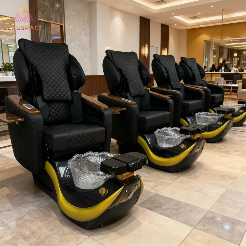 Top Rated Pedicure Chair with Adjustable Massage Function and Drainage Pump for Nail Station