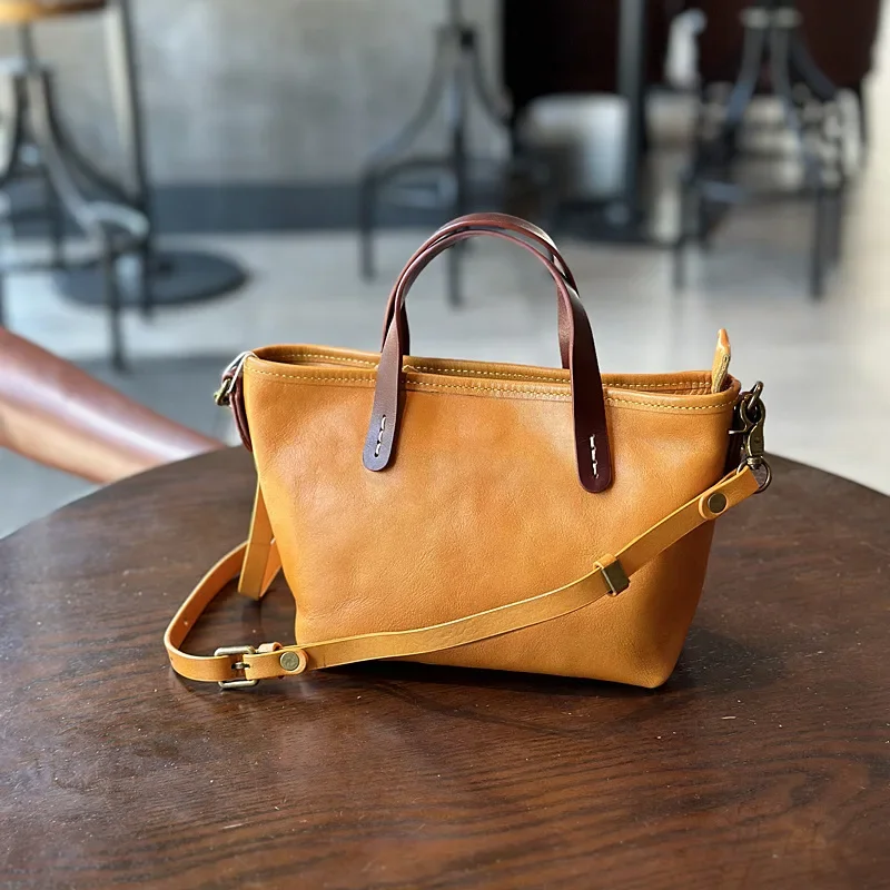 

Top Layer Leather Mini Shoulder Bag for Women