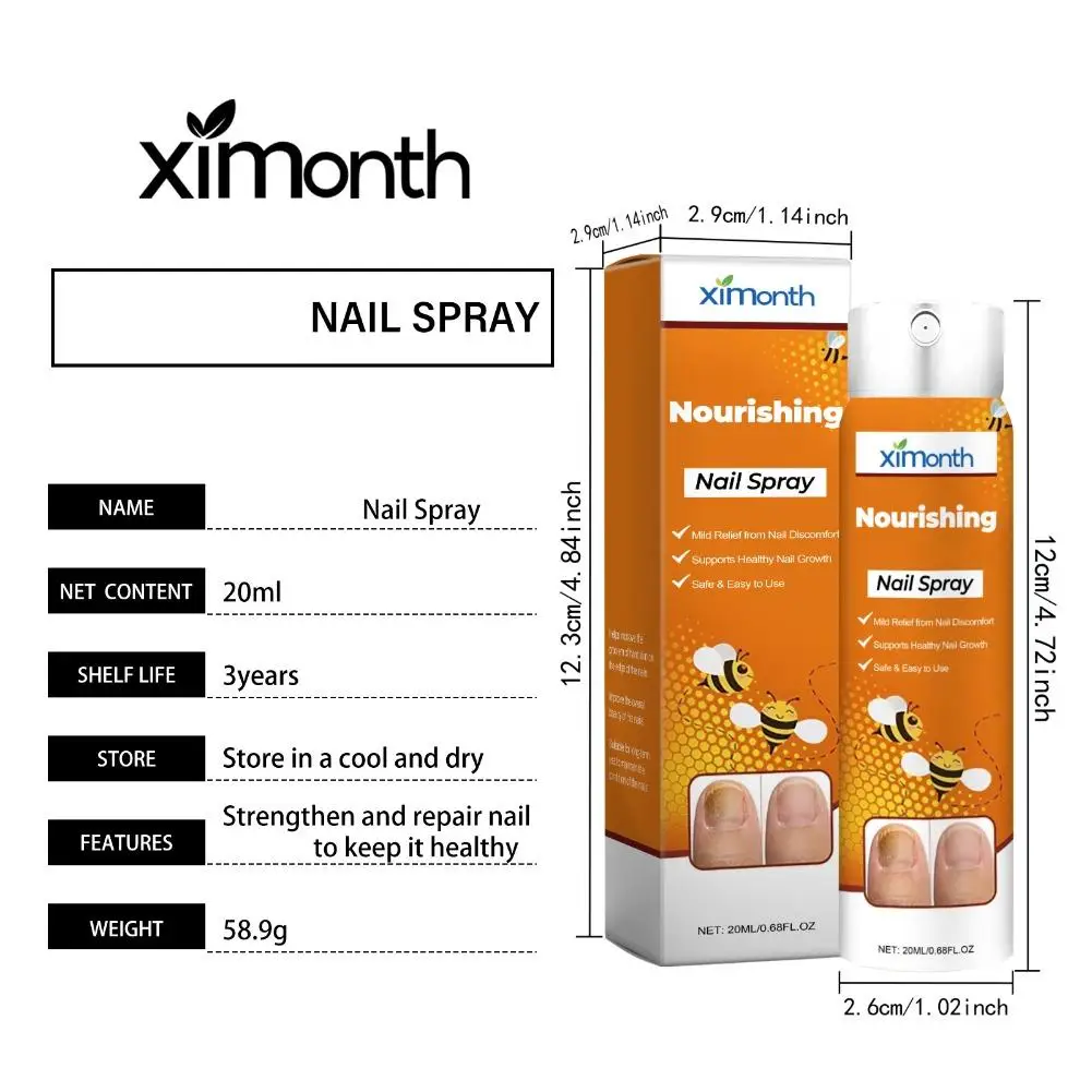 20ml Nail Nourishing Care Spray Urea Silver Chloride Deep Hydration Soften Cuticles Repair Dry Cracked Nails Portable Mist view 6