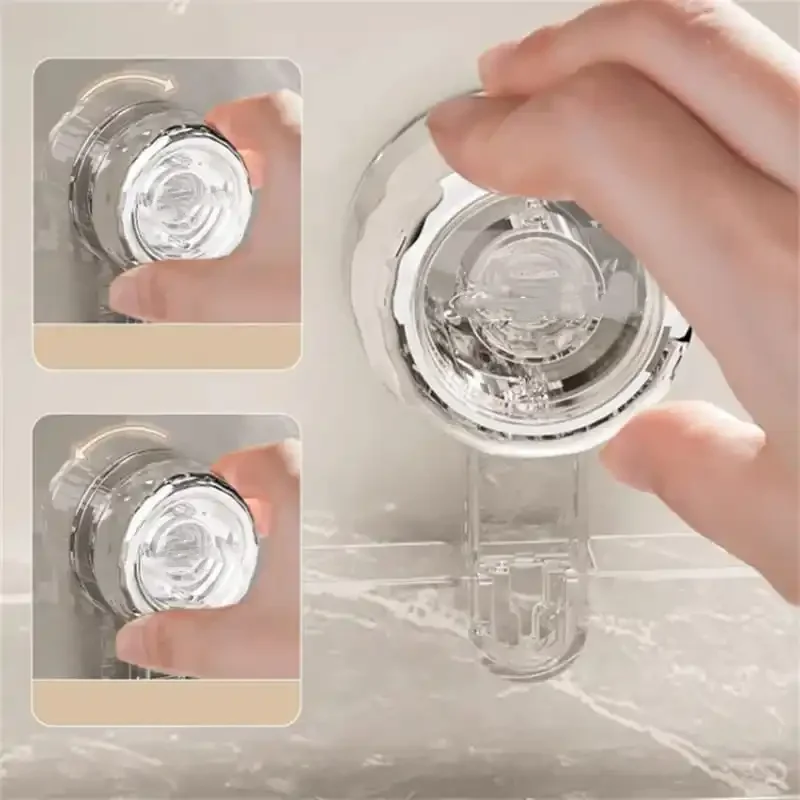 Shower Suction Cup Shelf Basket Light Glacier Pattern One Second Installation bathroom Organizer Storage Rotating to Suck Remove