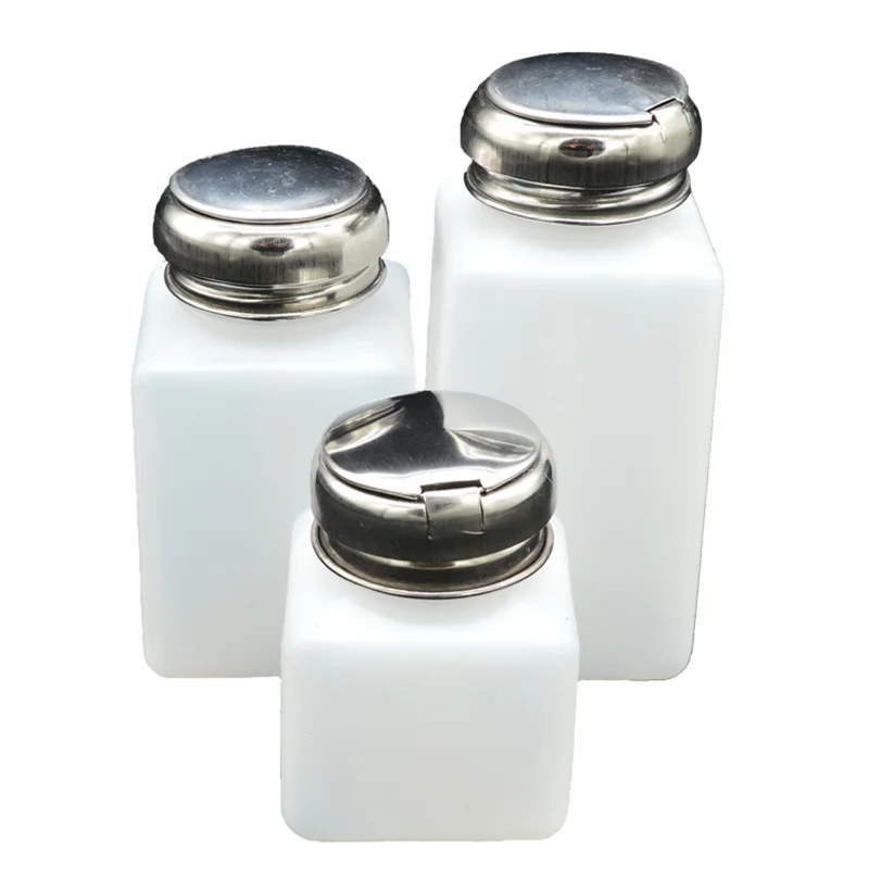 

100/200/250 ml Refillable Empty Pump Dispenser Nail Polish Remover Bottle Liquid Uv Gel Nail Art Cleaning Acetone Bottle