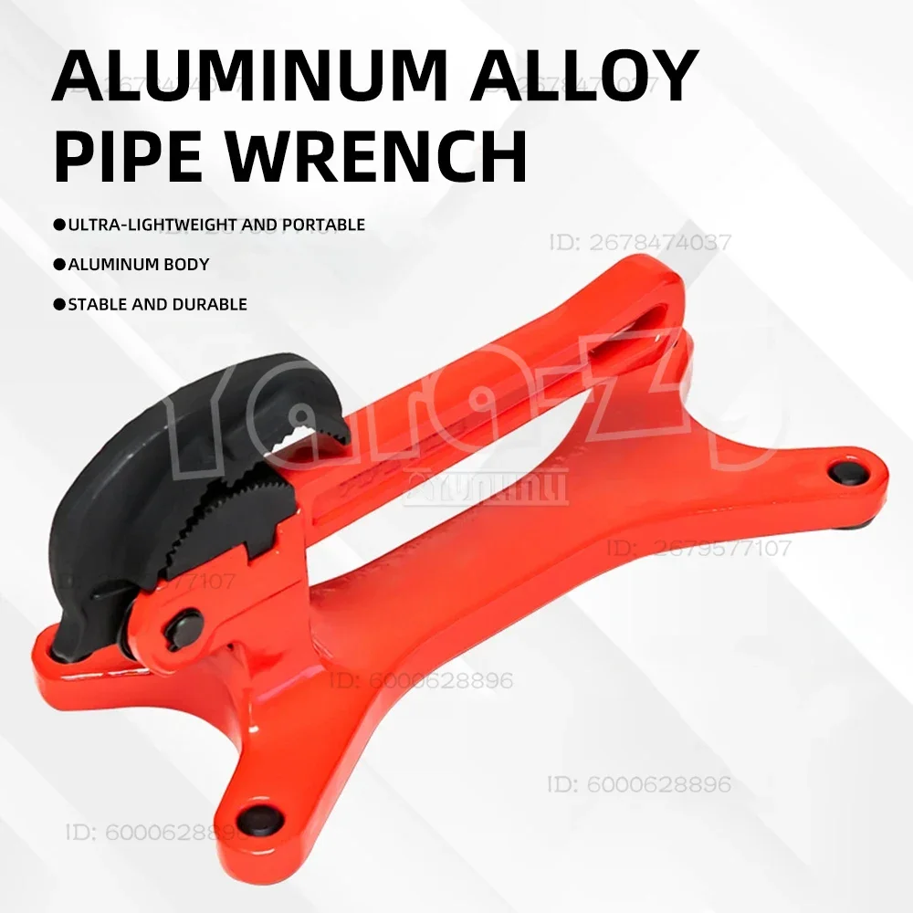 Handheld Flange Nut Pipe Fixing Clamp, Portable Bench Pipe Vise, Self-Locking American Pipe Vise
