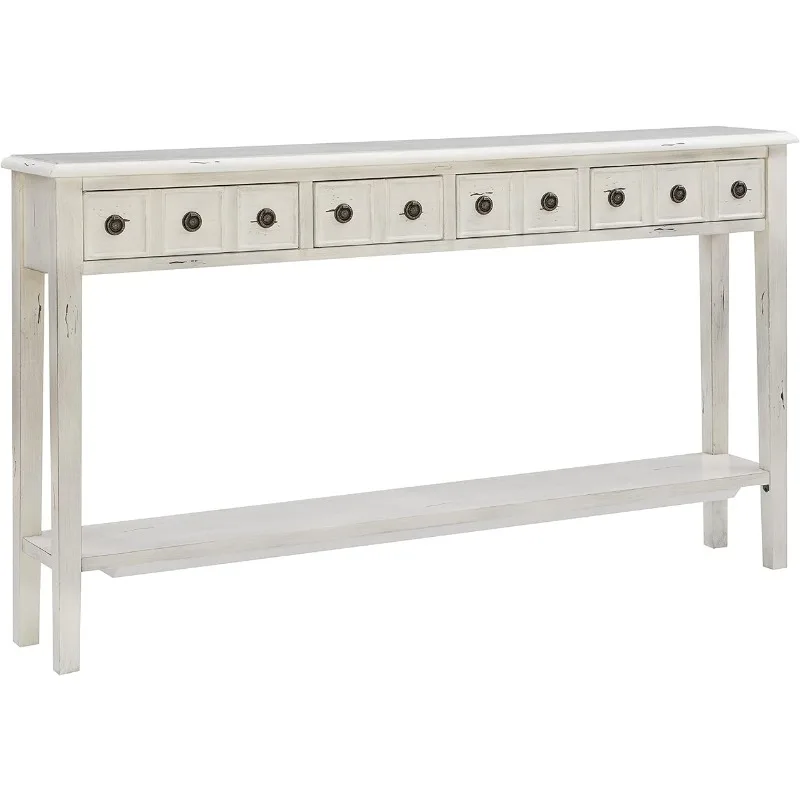 

Furniture Sadie Cream Long Storage Console Table, Multicolor