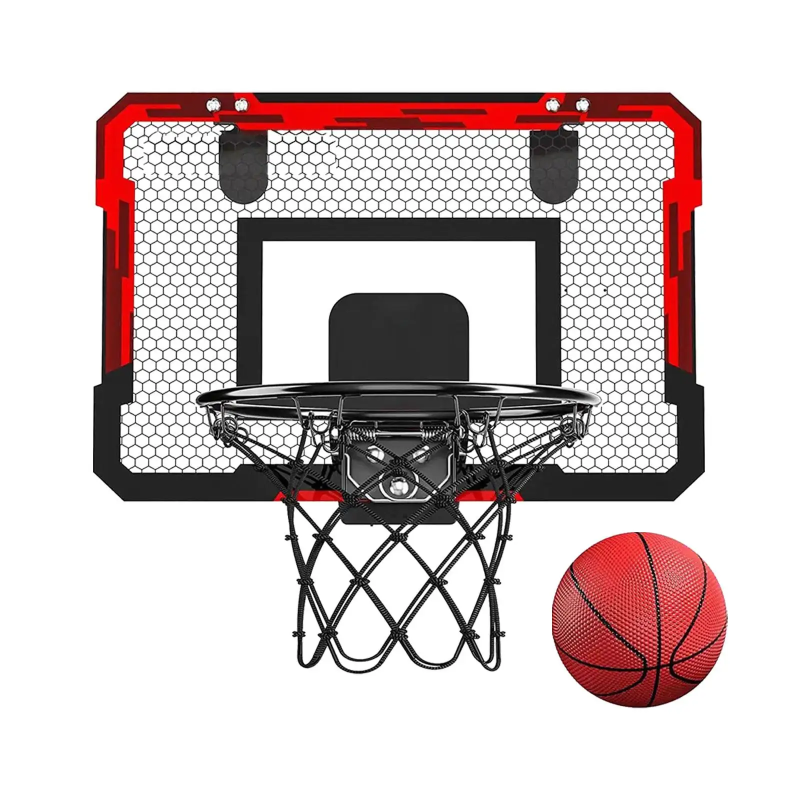 Wall Mounted Basketball Hoop with Balls Sports Game Accessories with Pump Mini Hoop Set Door Basketball Hoops for Indoor Boys
