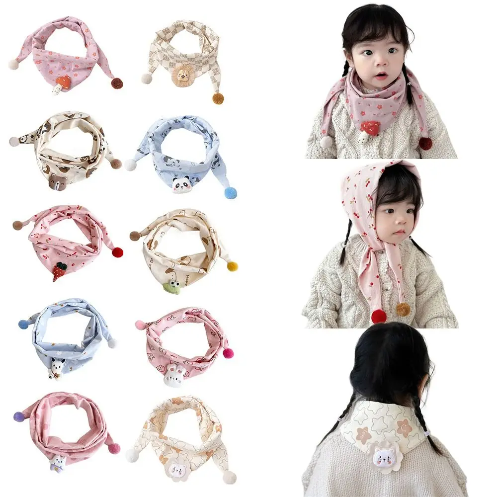 Bib Thermal Neck Warmer Thickening Windproof Children Kids Winter Scarves Neckerchief Snap Fastener Snood Cowl Tube