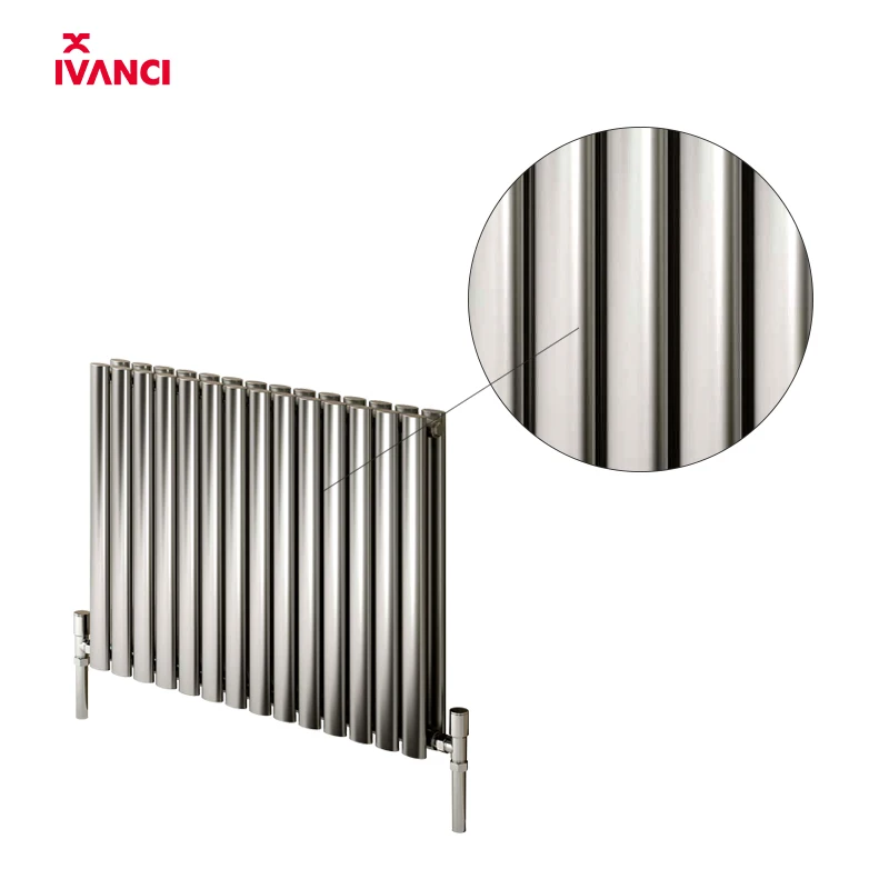 IVANCI 600x590mm horizontal oval pipe stainless steel central heating home heater radiator