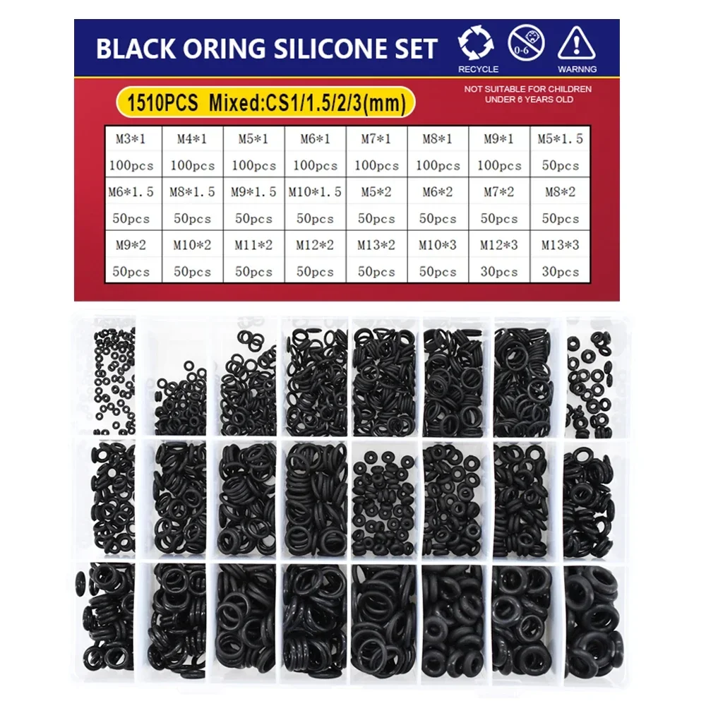 CS1-4 NBR Black O Ring  Silicone Plumbing Rubber Gaskets Seal O-Rings High Temperature Oring Corrosion Oil Resist Sealing Washer