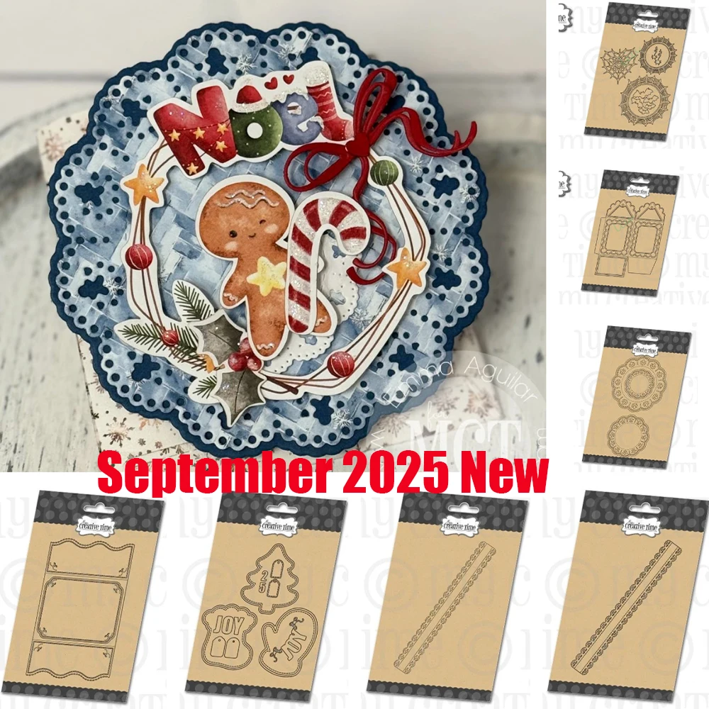 

2025 September New Christmas Tag Ginger Belly Band Ginger Doily Metal Cutting Dies for DIY Scrapbooking Photo Album Handmade