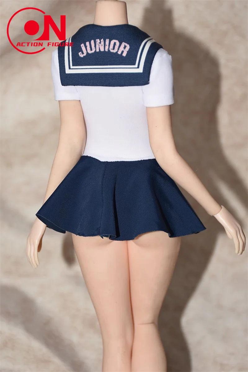 Customized 1/6 Scale Female JK School Uniform Sailor Outfit Clothes Model Fit 12\'\' Worldbox AT202 Female Soldier Action Figure