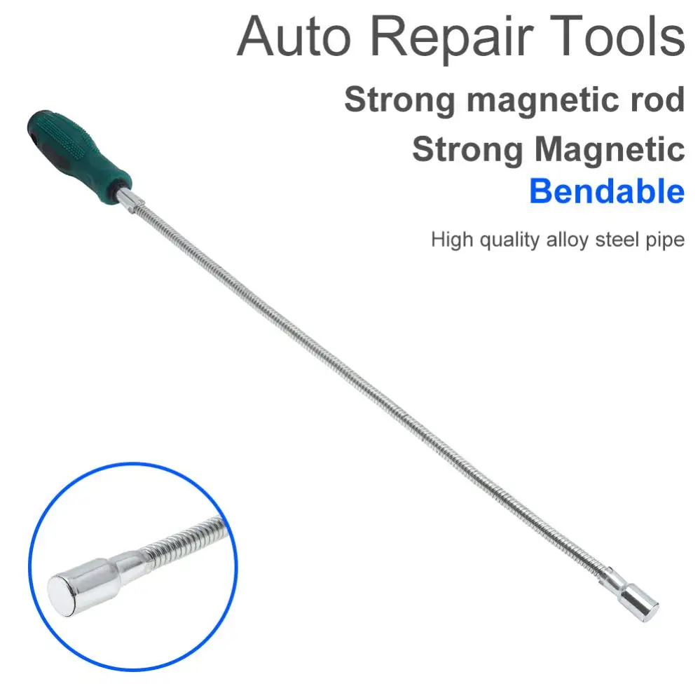 Strumento di prelievo magnetico telescopico magnete a molla flessibile Grab Grabber Pickup Fingers Prong per l'estensione del braccio di raccolta della spazzatura