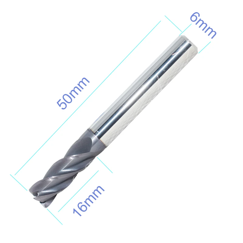 ZCC End Mills GM-4R-D6.0R0.5 GM-4R-D8.0R0.5 GM-4E-D8.0-G 1 Pack