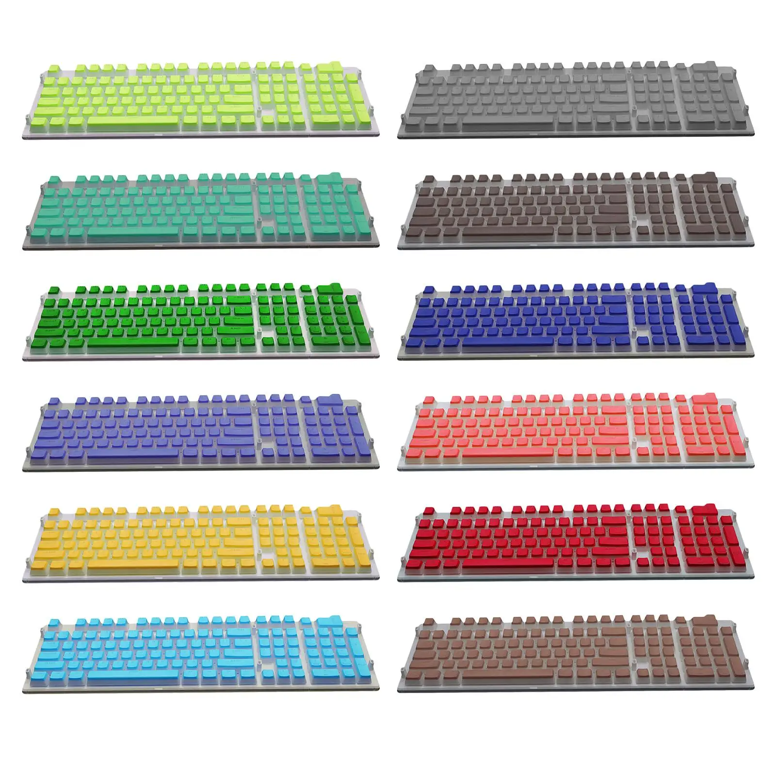 Double Shot PBT Pudding Keycaps Backlit Compatible with Cherry MX Mechanical Keyboard, 108 Keys Caps