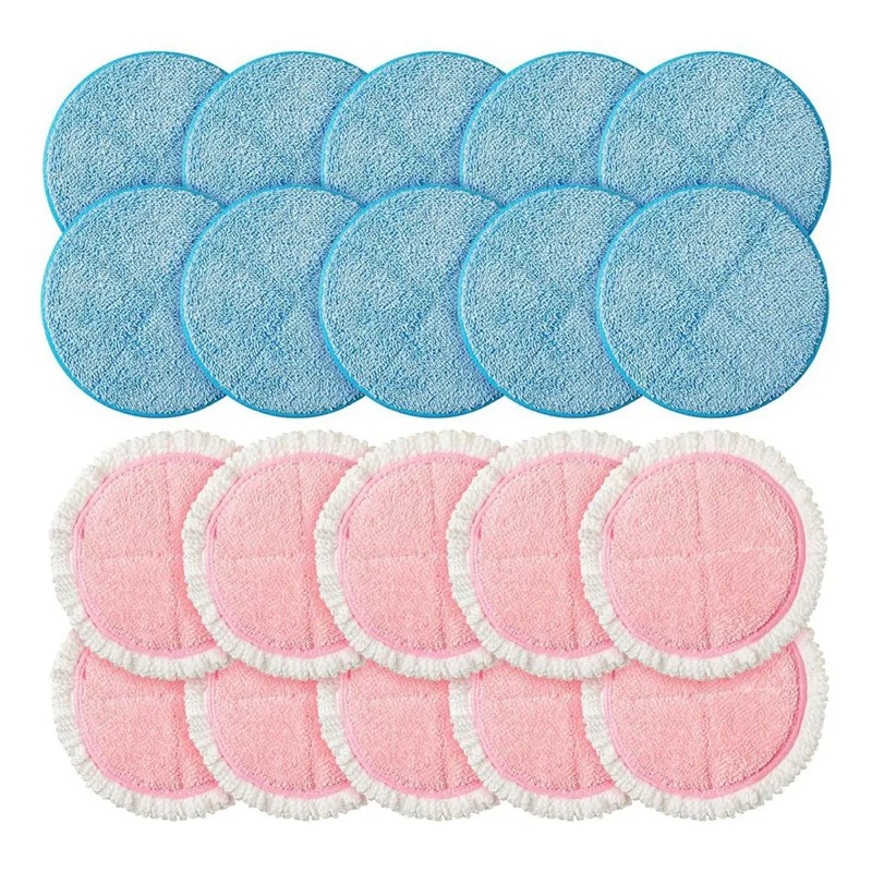 20 Pack Electric Mop Pads Spin Replacement 7.28 Inch Round Mop Pads For Floor Cleaning Spin Replacement Mop Pads