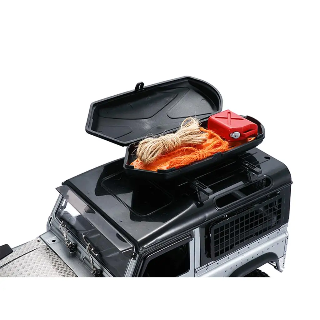 Upgrade RC Car Roof Trunk Luggage Suitcase Roof Luggage Box with Rail 1:12 for WPL D12 C14 24 C34 CC01 G500 Crawler Accessory