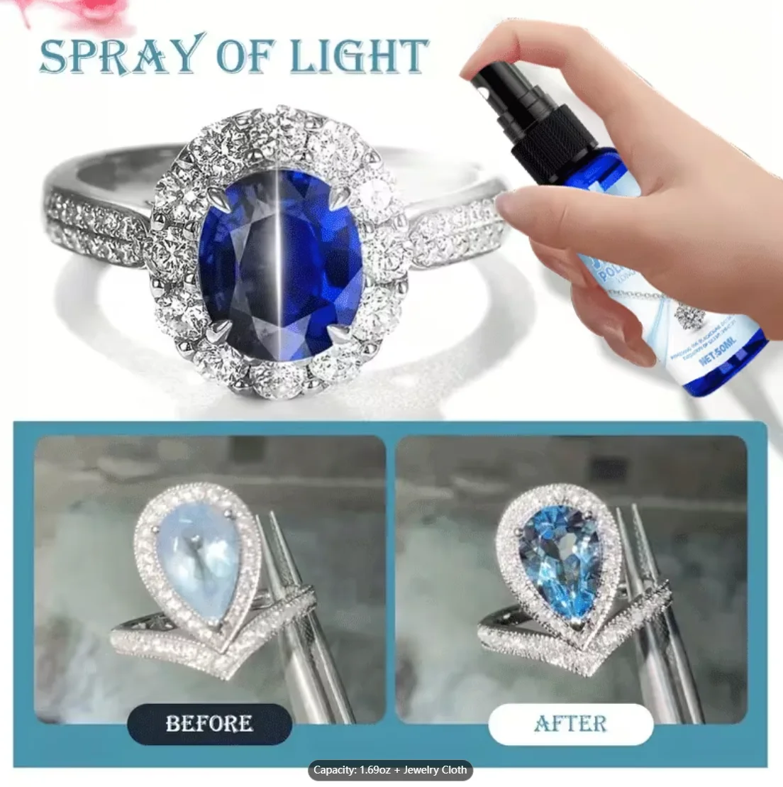 Semprotan Pemoles Perhiasan de - Jewelry Polishing Cloth Silver Cleaner ulasan dan harga
