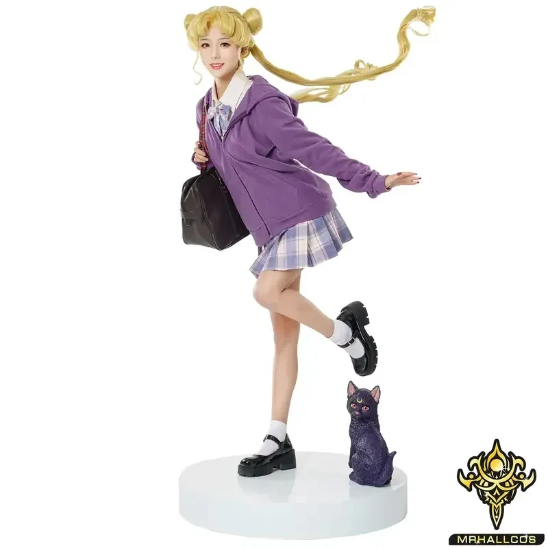 TYV55MRHALLCOS Anime Cosplay Sailors Moons Black Cat Luna Jacket Crystal Costume Halloween JK Party L]]L25 - view 4