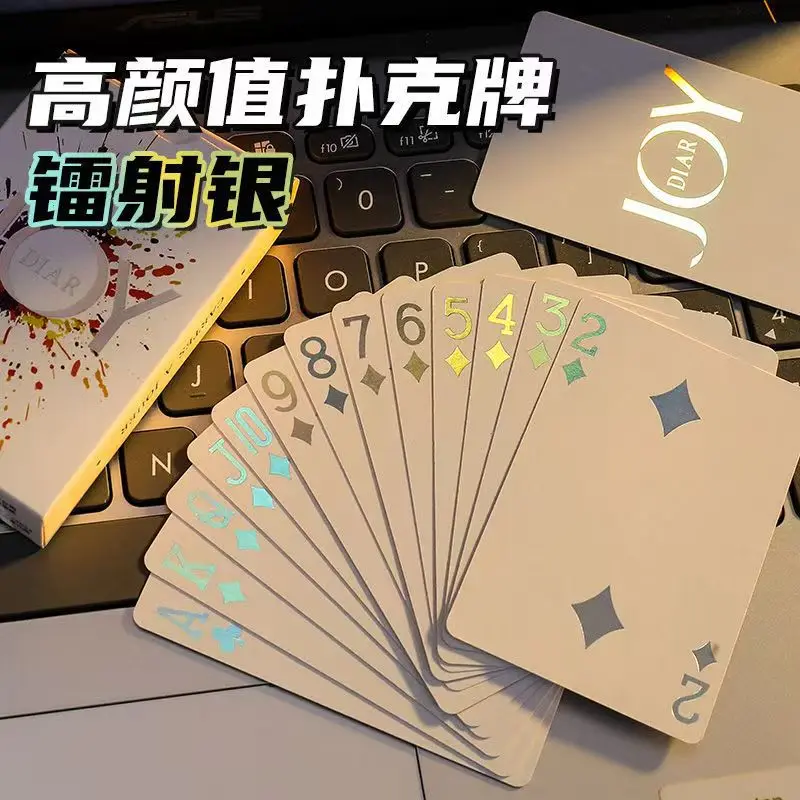 

Игральные карты премиум-класса для вечеринок, 55 шт. Полная колода с привлекательным голографическим дизайном для мостов, игр и социальных развлечений