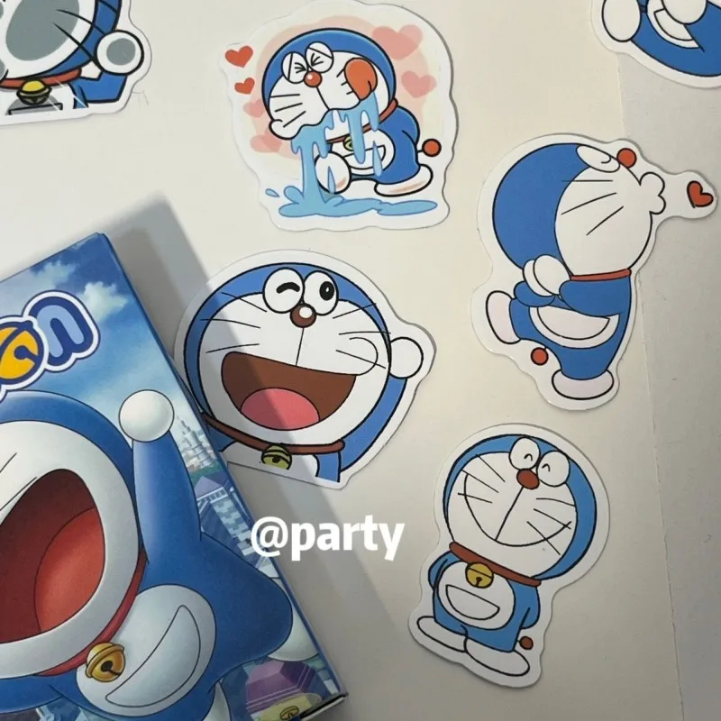 Doraemon Kawaii Doraemon Blue Fatty Fat Tiger Shizuka Nobita Waterproof Sticker Cute Handbook Decorative Sticker Gift Wholesale