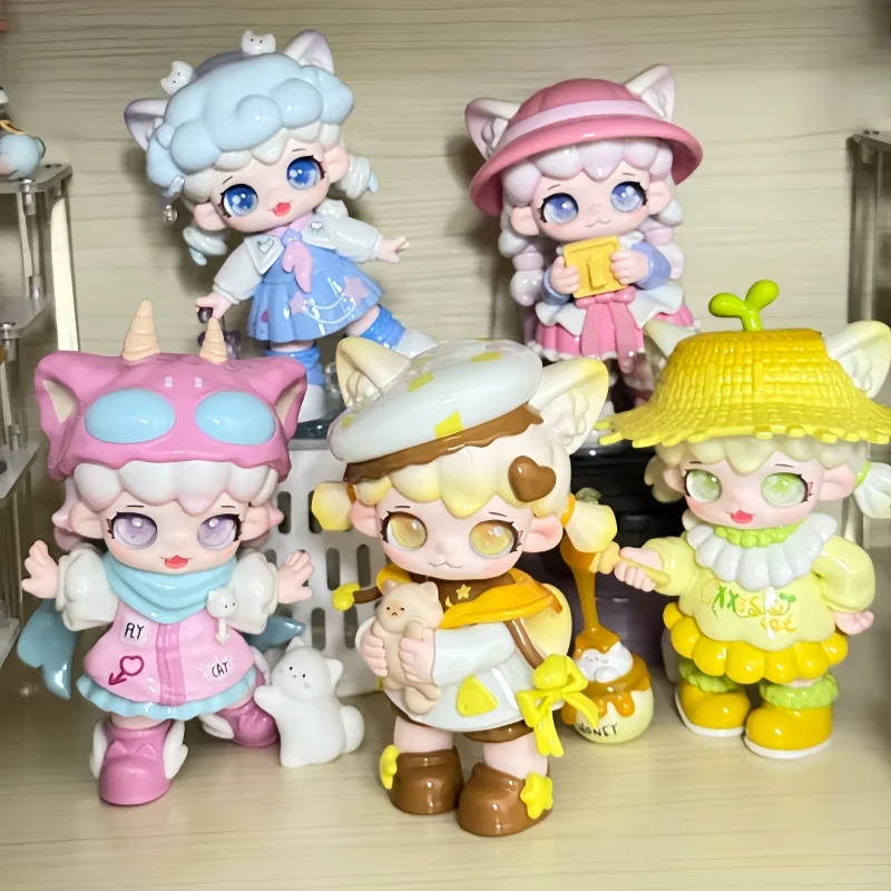 

В наличии, натуральная серия дневника Mioco, слепая коробка, кавайная фигурка, модный орнамент, милая кукла, игрушка на день рождения, подарок