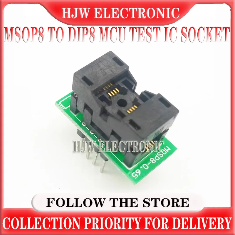 HJW MSOP8 to DIP8 MCU Test IC socket Programmer adapter Socket