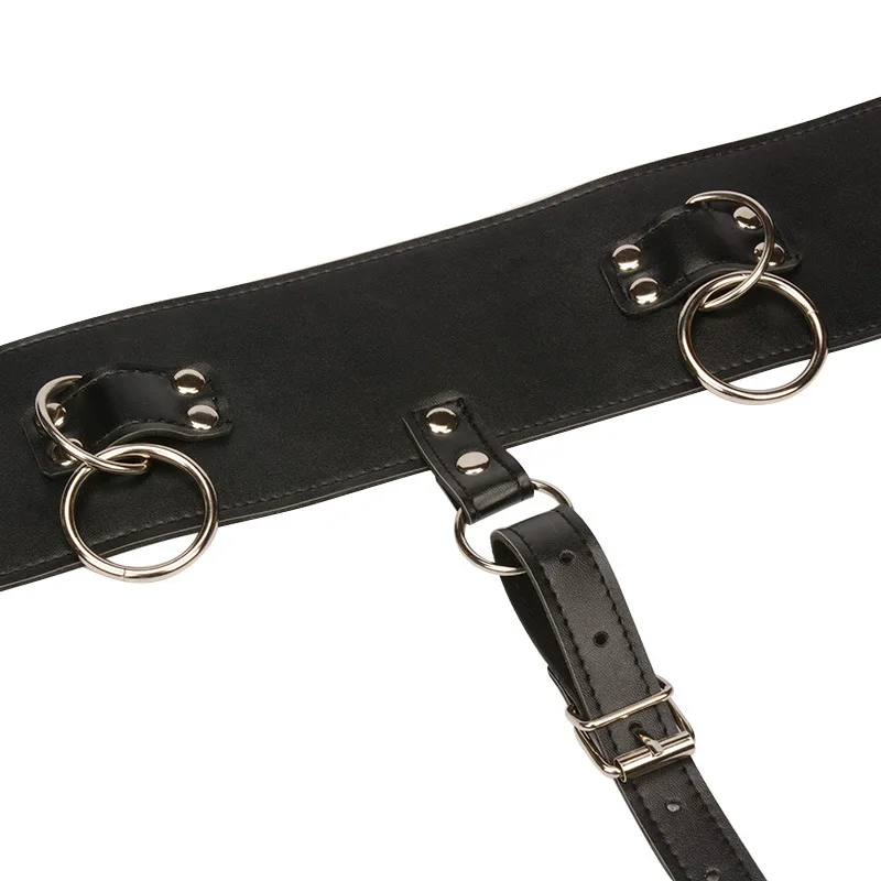 Leather Strap on Bdsm Bondage AV Vibrator Panties Female Masturbator Magic Wand Vibrator Harness Holder Chastity Belt Sex Toys - view 4